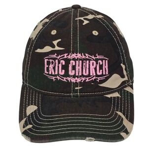 Otto Eric Church Camo Hat Womens Pink Distressed Baseball Cap Country Music Fan
